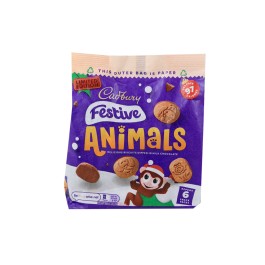 Cadbury Festive Animals Biscuits Milk Chocolate